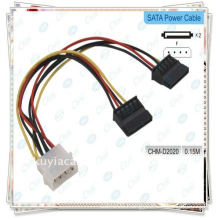 4 pin connecter to 2 Serial ATA Power Splitter Cable